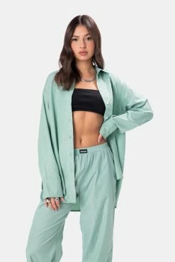 Adika Colburn Oversized Pinstripe Shirt Clothing