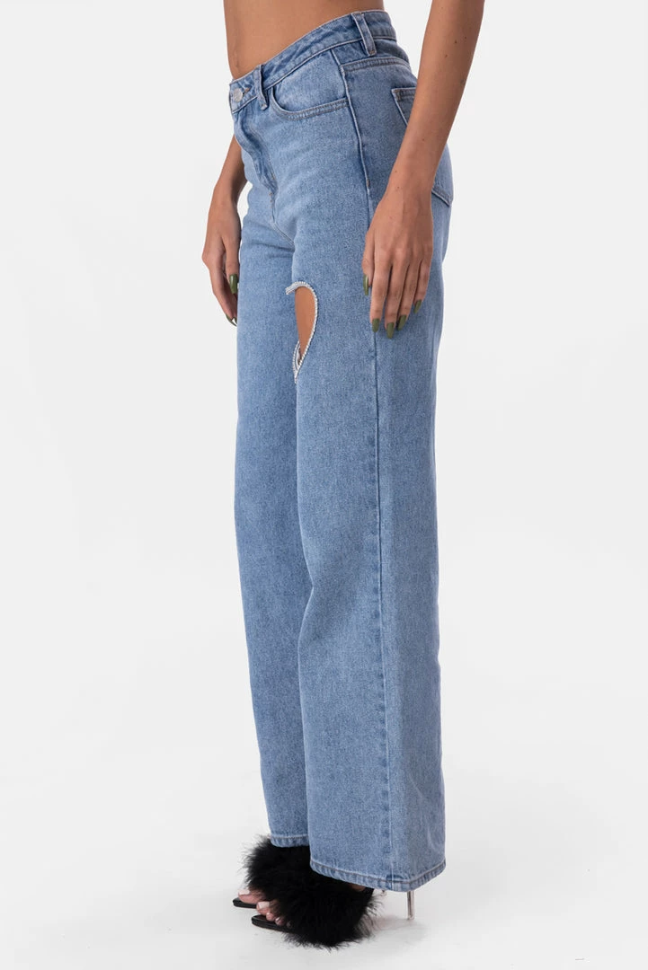 Outlet 😀 Adika Clothing One-Heart Cut-Out 👖 Jeans | STRAIGHT 💯 3 Adika Clothing One-Heart Cut-Out Jeans | STRAIGHT