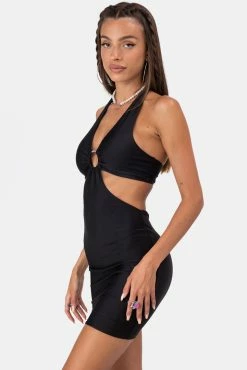 Adika Ringo Cut-Out Halter Mini Dress OUTLET