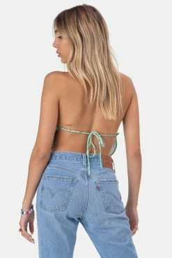 Adika Cruz Satin-Finish Crop Top Y2K Fever