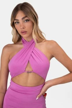 Adika OUTLET ANGEL Cross Wrap Halter Dress