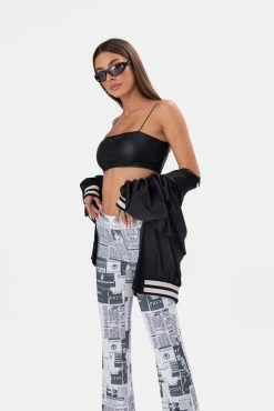 Adika Dominate Faux-Leather Crop Top Clothing