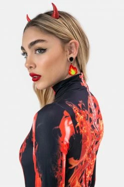 Adika Flaming-Hot Dangle Earrings Accessories