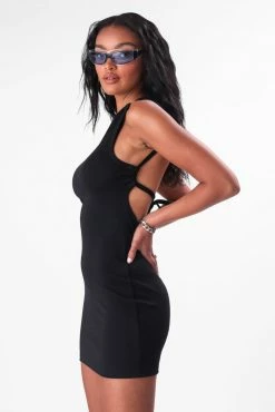 Adika Ballistic Back-Tie Mini Dress