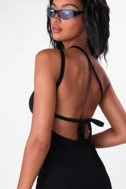 Adika Ballistic Back-Tie Mini Dress
