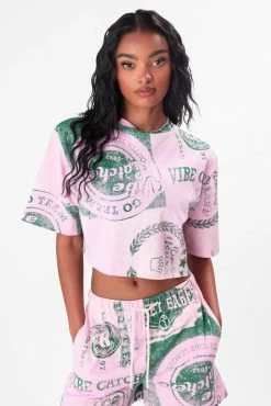 Adika VIBE CATCHERS Cropped Tee OUTLET