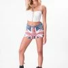 Adika SAVE THE QUEEN Denim Shorts Clothing