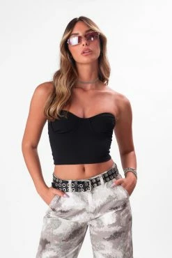 Adika Delevingne Cropped Corset Top