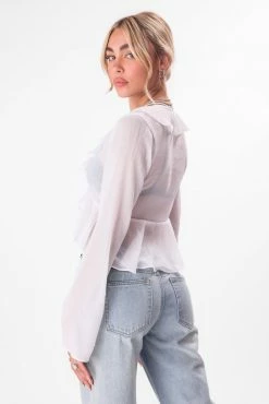 Adika Dulce Tie-Front Ruffle Top Clothing