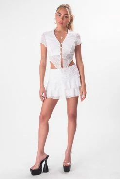 Best Sale 🥰 Adika New 👗 Dresses Wingsie Ruffle Lace Mini 👗 Skirt 😉 8 Adika New Dresses Wingsie Ruffle Lace Mini Skirt