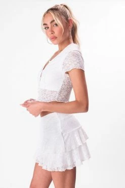Adika New Dresses Wingsie Ruffle Lace Mini Skirt