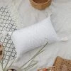 Adika Milky Embroidered Rectangle Pillow Cover