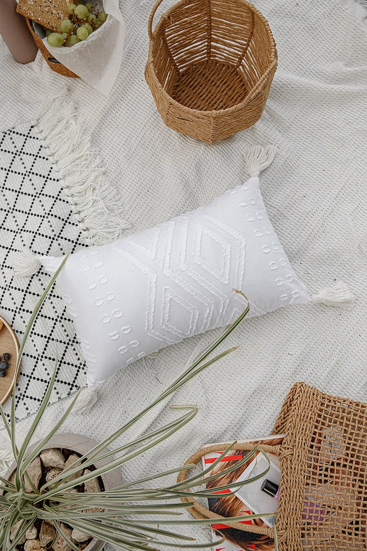 Hot Sale ๐ Adika Milky Embroidered Rectangle Pillow Cover ๐งจ 1 Adika Milky Embroidered Rectangle Pillow Cover