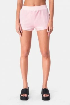 Adika Clothing Rosado Velvet Shorts