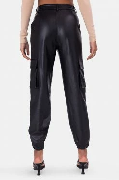 Adika Zeppelin Faux Leather Cargo Pants