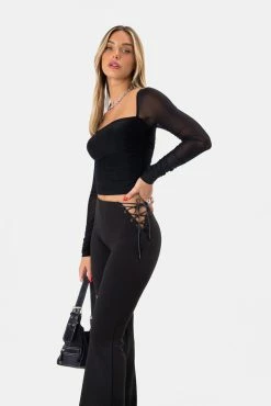 Adika Clothing Miles Ruched Mesh Top