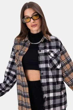 Adika Balmonts Color-Block Plaid Jacket