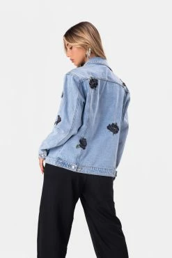 Adika Rosie Embroidery Detail Denim Jacket Clothing
