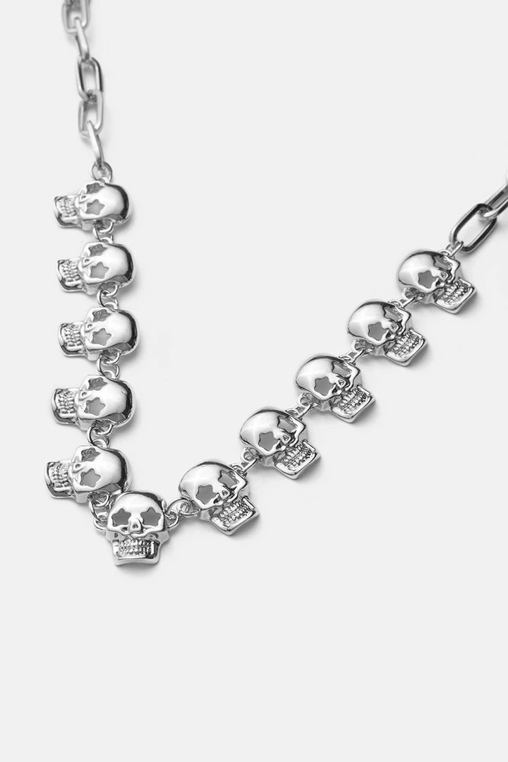 Budget ⌛ Adika Accessories Skulls Choker Necklace 👍 2 Adika Accessories Skulls Choker Necklace