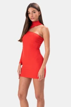 Adika Lens One-Shoulder Mini Dress Clothing