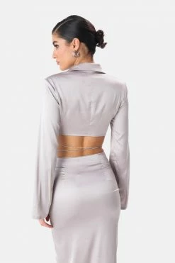 Brand new 🎁 Adika Gardner Satin-Finish Rhinestone Chain Top ✔️ 8 Adika Gardner Satin-Finish Rhinestone Chain Top