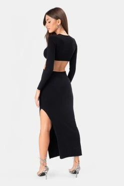 Adika Campbell Cut-Out Knitted Maxi Dress