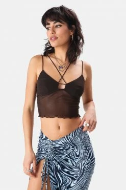 Adika Silverado Mesh Crop Top