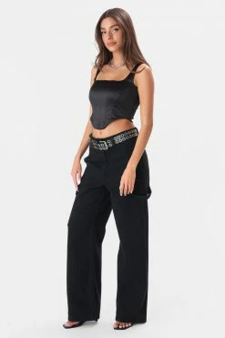 Adika Clothing Houston Satin-Finish Corset Top