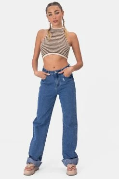 Adika OUTLET Ledger Knitted Halter Crop Top