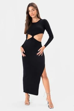 Adika Campbell Cut-Out Knitted Maxi Dress