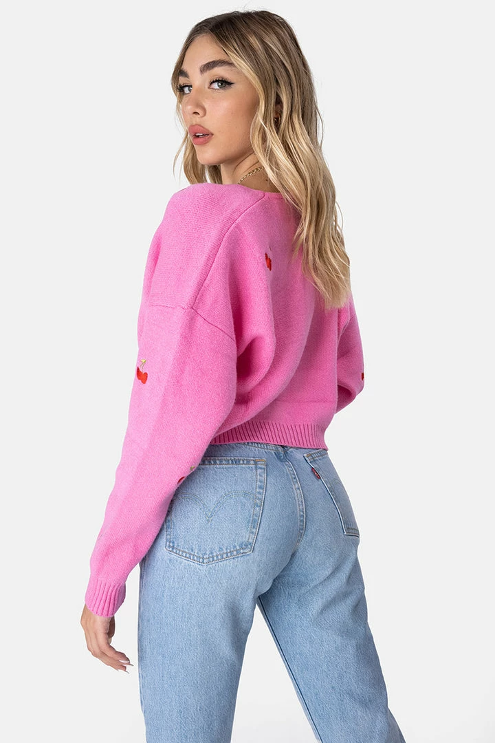 Buy ⭐ Adika Y2K Fever Cherry Bomb Cropped Cardigan ❤️ 4 Adika Y2K Fever Cherry Bomb Cropped Cardigan