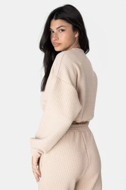 Best reviews of ๐ Adika DARLING Waffle-Knit Cropped Sweatshirt ๐ 6 Adika DARLING Waffle-Knit Cropped Sweatshirt