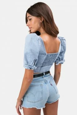 Adika OUTLET Williamsburg Puff Sleeve Denim Top