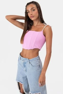 Adika Singleton Corset-Style Crop Top