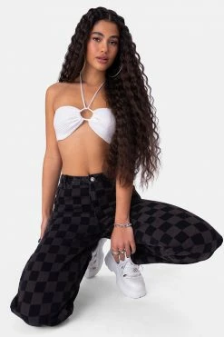 Adika Bring Halter Bandeau Knitted Top Clothing