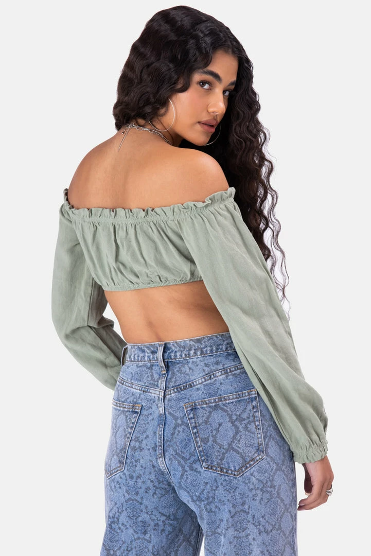 Coupon 🔥 Adika Islands Off-Shoulder Crop Top Clothing ✔️ 4 Adika Islands Off-Shoulder Crop Top Clothing