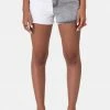 Adika Mono Color-block Denim Shorts