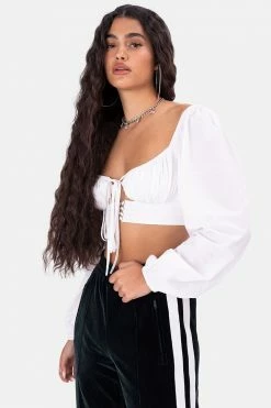 Adika Romano Puff Sleeve Crop Top OUTLET