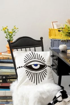 Adika Behold Embroidered Square Pillow Cover Home