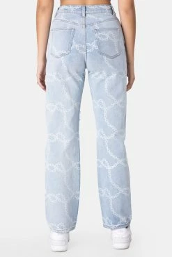 Adika Clothing Link Printed Jeans | RIPPED