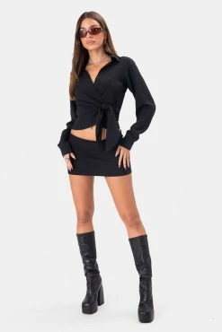 Adika Sears Crinkled Wrap Shirt