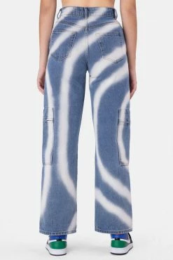 Adika Swirl Graffiti Print Cargo Jeans | WIDE