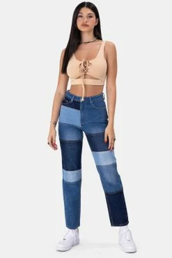 Adika Jackson Tie-Front Crop Top OUTLET
