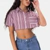 Adika OUTLET Elodie Cropped Button-Down Shirt