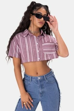 Adika OUTLET Elodie Cropped Button-Down Shirt