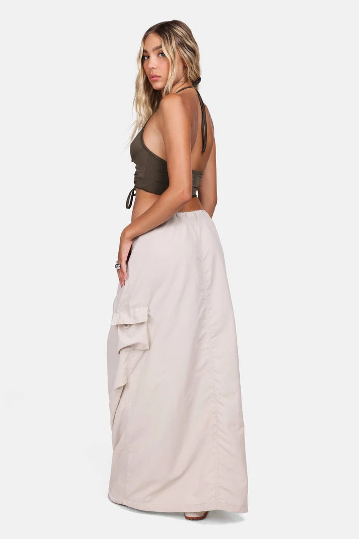 Deals ❤️ Adika Norman Cord Elastic Cargo Maxi 👗 Skirt ❤️ 4 Adika Norman Cord Elastic Cargo Maxi Skirt