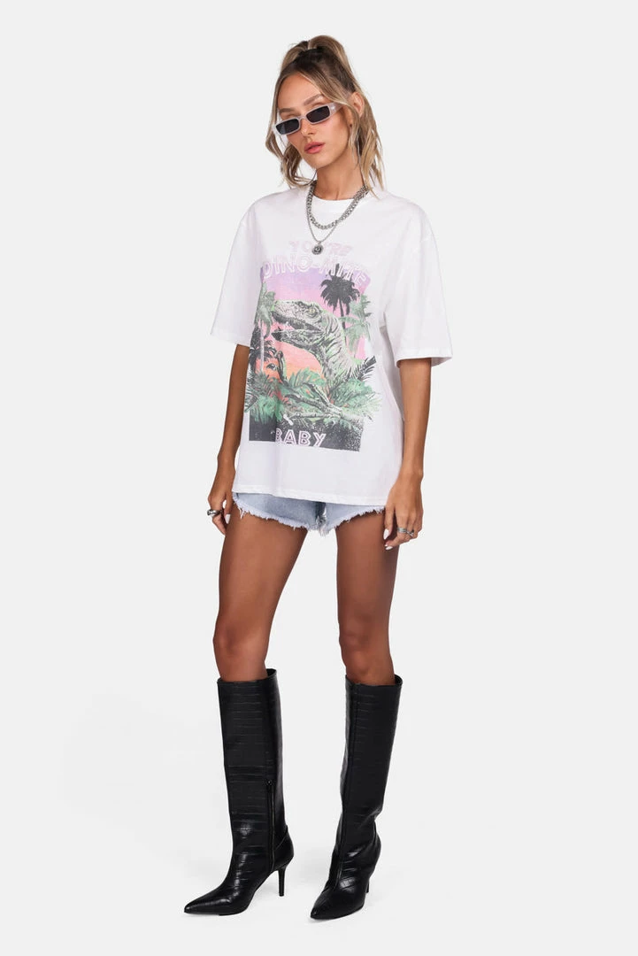 Budget ๐ Adika You're Dino-Mite Baby Oversized Tee New โ 1 Adika You're Dino-Mite Baby Oversized Tee New