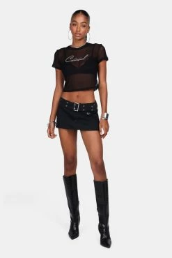 Adika Cutness Overload Mesh Crop Top New