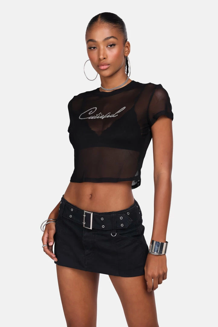 Coupon 🔔 Adika Cutness Overload Mesh Crop Top New 🎉 4 Adika Cutness Overload Mesh Crop Top New