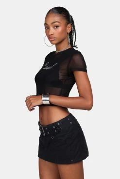 Coupon 🔔 Adika Cutness Overload Mesh Crop Top New 🎉 7 Adika Cutness Overload Mesh Crop Top New